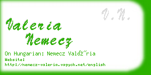 valeria nemecz business card